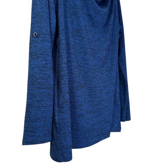 Betabrand Women’s MED Blue & Black Heather Wrap Tunic - Picture 9 of 9